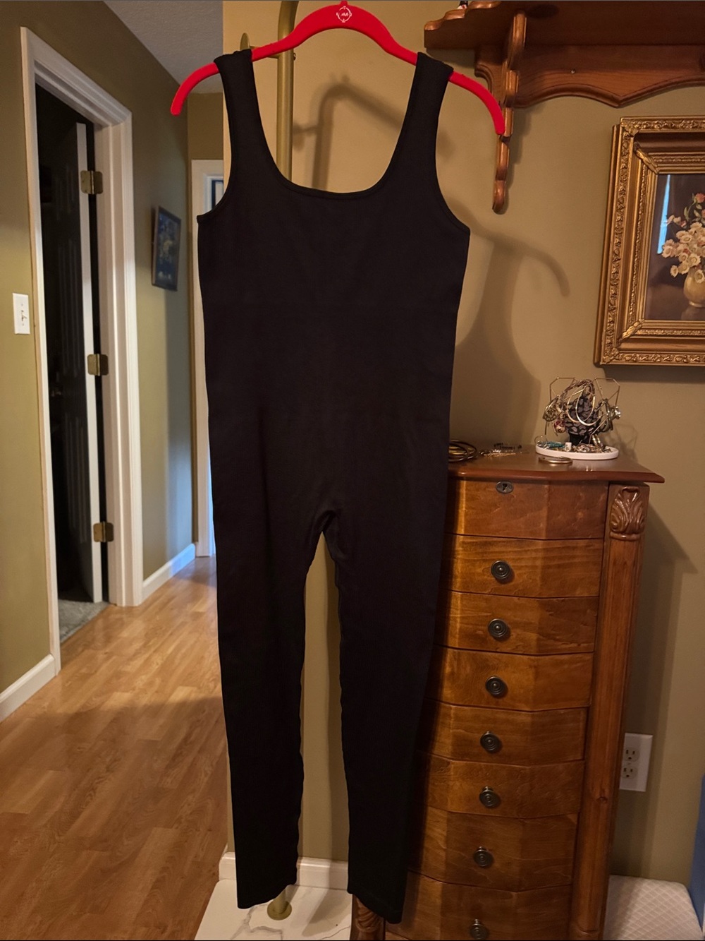 Black Sleeveless Full-Length Unitard